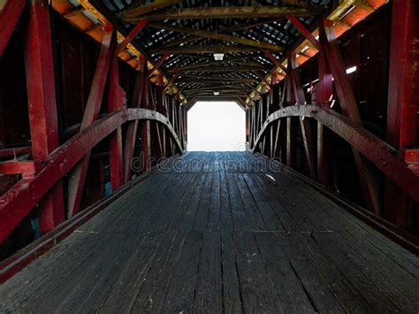 Inside Of A Covered Bridge Stock Image Image Of Crossing 140487439