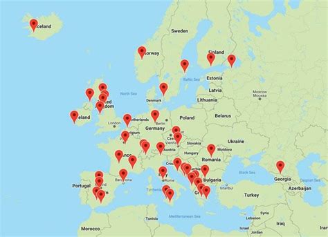 Unesco Sites Europe Map Map Of Unesco Sites Jailbroke