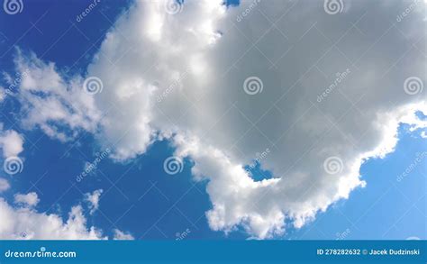 Blue Sky White Clouds Puffy Fluffy White Clouds Cumulus Cloud