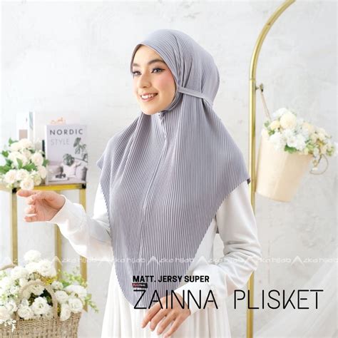 jual jilbab instan bergo maryam plisket jersy super premium azka hiijab shopee indonesia