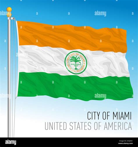 Miami City Flag Stock Vector Images Alamy