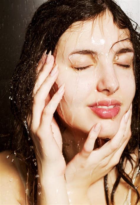 Girl Taking A Shower Stock Photo Image Of Clean Beauty 13943554
