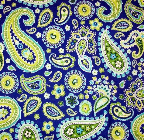 Blank Textiles Paisley Blue And Turquiose Paisley Fabric Fabric
