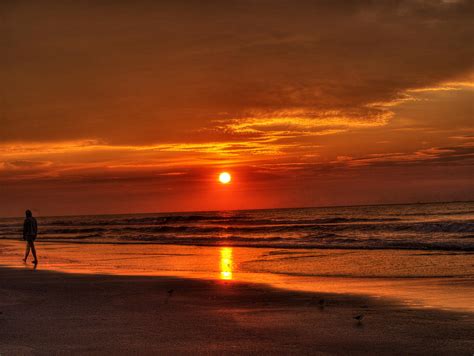 Walking On The Beach At Sunrise By Darkphoenix36 On Deviantart