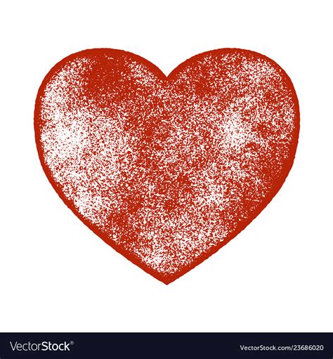 Grunge Heart Isolated Royalty Free Vector Image