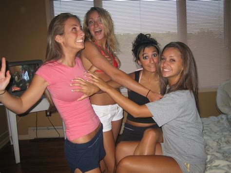 Friends Grabbing Her Boobs Makes Her Feel Embarrassed Photo SexiezPicz Web Porn