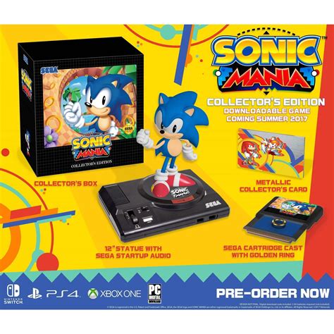 Sonic Mania Collectors Edition Sega Nintendo Switch Playstation 4