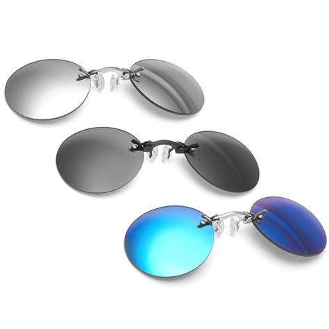 Brand Designer 3 Colors Retro Round Clip On Nose Glasses Matrix Morpheus Movie Rimless