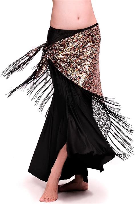 Buy Royal Smeela Belly Dance Hip Scarf Sequin Tassel Triangle Bellydance Hip Scarves Wrap Skirt