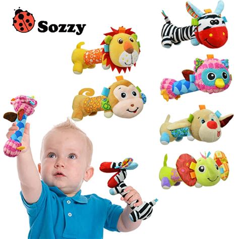 Sozzy Soft Baby Plush Toy Safe Distorting Mirror Squeaker Crinkle Sound