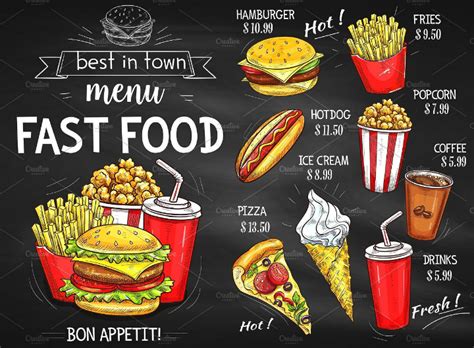 This bundle consists of as many as 40 files and all the files include images. Creative Fast Food Menu Design - រូបភាពប្លុក | Images