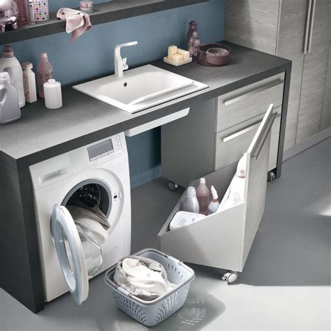 cool mobile bagno con colonna lavatrice asciugatrice ideas