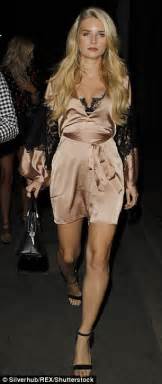 Lottie Moss Wears Silk Mini Dress On London Night Out Daily Mail Online