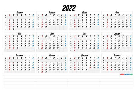 Printable 2022 Calendar With Week Numbers Printable Calendar Templates