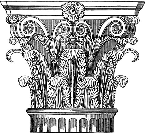 Ornate Corinthian Column Image The Graphics Fairy