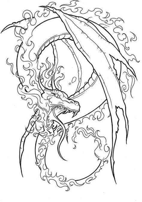 Evil Dragon Pages Coloring Pages