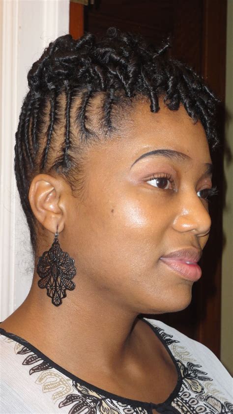 Flat Twists Updo Side View Two Year Natural Hair Journey