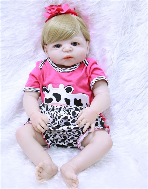 Blond Hair Reborn Babies Dolls 22 55cm Full Silicone Reborn Baby Dolls