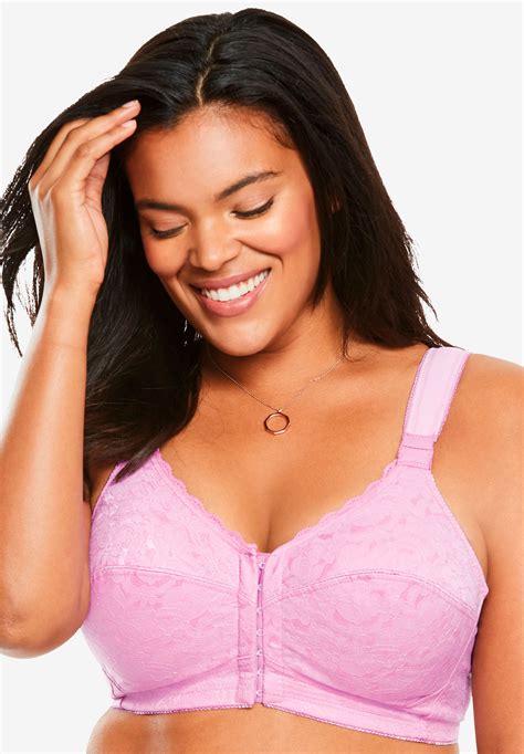 lace posture bra by comfort choice® plus size wireless bras full beauty