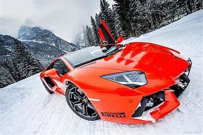 Lamborghini Aventador Lp700 Alps Winter Wallpapers Phone
