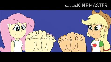 Mlp Eg Comic Dub Fluttershy And Applejack Are Showing Their Big Feet