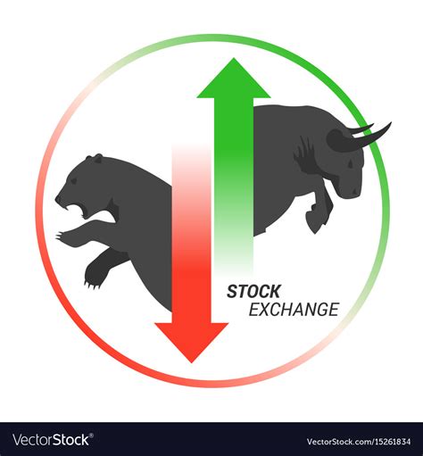 Stock Market Concept Bull Vs Bear With Up And Vector Image