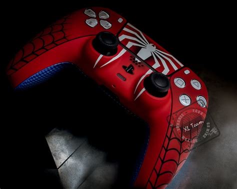 Custom Spiderman Themed Playstation 5 Ps5 Dualsense Wireless Etsy