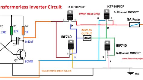 Semi low power inverter circuit diagram. Transistor Untuk Inverter