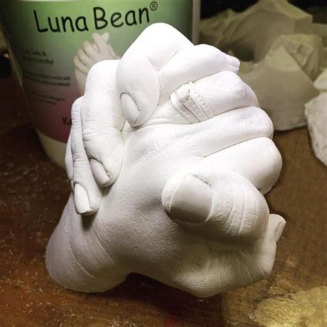Diy Luna Bean Keepsake Hands 3d Plaster Statue Hand Casting Etsy