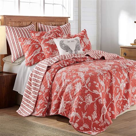 Levtex Home Tanzie Red Quilt Set Twin Quilt One Standard Pillow