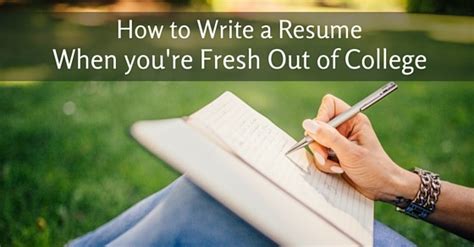 Discover how to write the perfect resume with data analyzed keywords and characteristics from top employers. How to Write a Resume When You're Fresh out of College ...