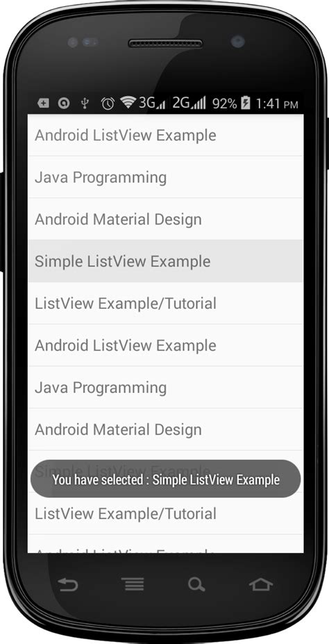 Simple Android Listview Example Viral Android Tutorials Examples