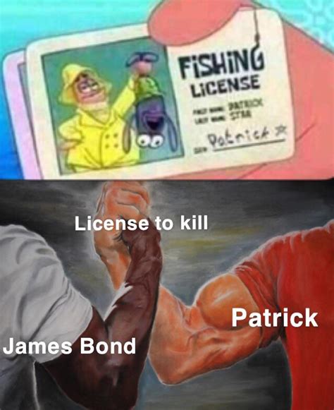 Fishing License Patrio St Od Patnick License T Memegine