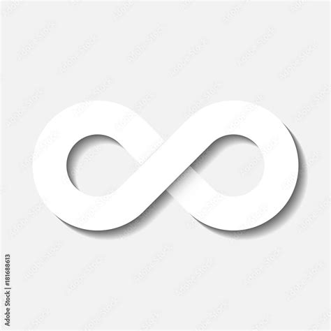 Infinity Symbol Icon Concept Of Infinite Limitless And Endless Simple White Vector Design