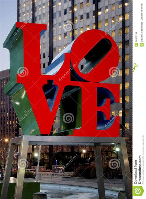 Philadelphia Love Statue Editorial Stock Image Image Of Statue 66801134