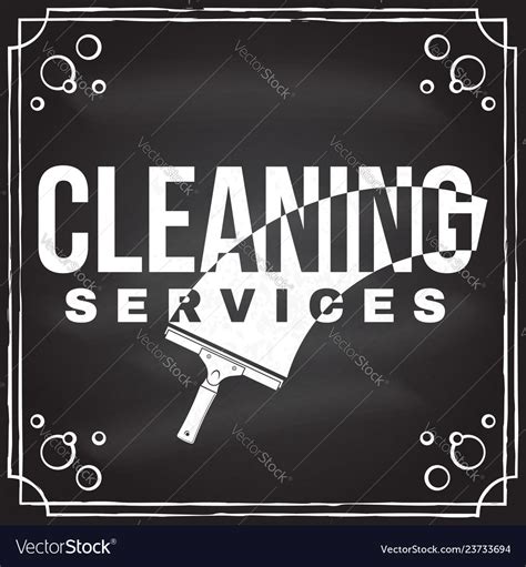 Cleaning Company Badge Emblem Royalty Free Vector Image