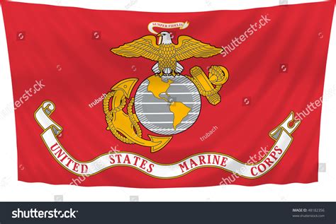 Illustration United States Marine Corps Flag Stock Illustration
