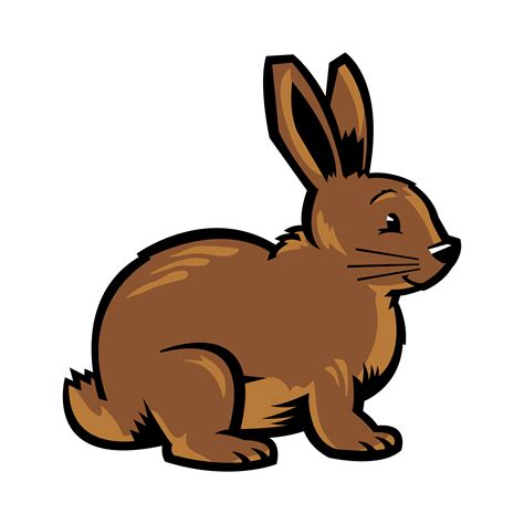 Cartoon Bunny Drawing Rabbit Brown Background Vector Clipart Vecteezy Vectors Hare Graphics