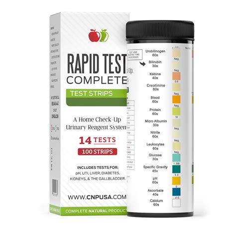 Rapid Test Complete Urinalysis Test Strips 100 Tests Uti Strips
