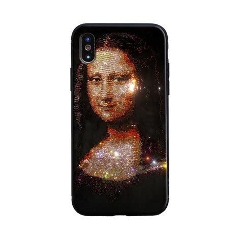 Mona Lisa Crystal Luxury Luxury Soft Silicone Phone Case Shell Cover For Apple Iphone 6 6s 7 8