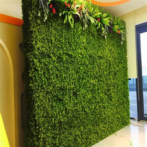 4 Pcs Artificial Grass Foliage Wall Backdrop Panels 11 Sq Ft Lime