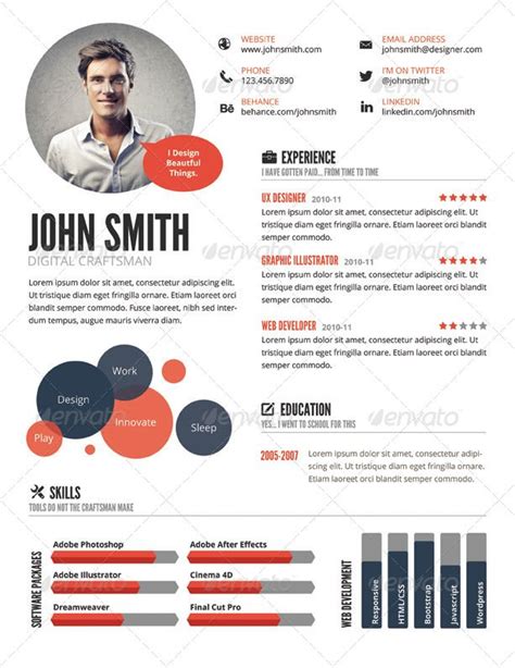 Creatively show off your qualifications with an infographic resume. Top 5 Infographic Resume Templates | Infographic resume ...