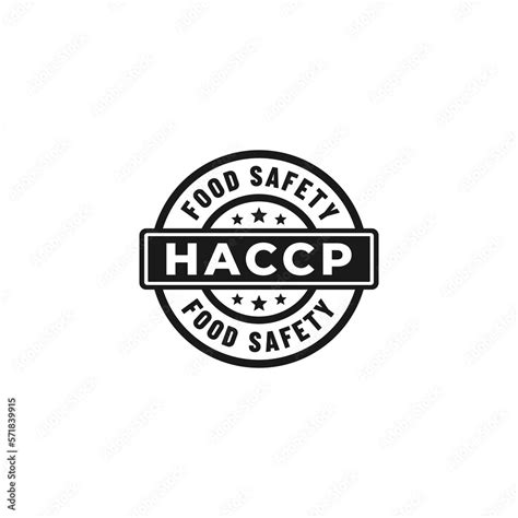 Simple Haccp Food Safety Icon Or Haccp Food Safety Label Vector