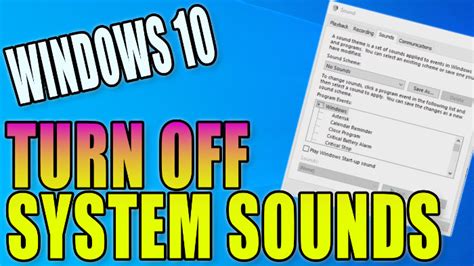 How To Turn Off The System Sounds In Windows 10 Computersluggish