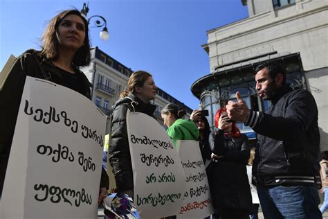 Video Georgian Women March Against Sexual Violence And Labour Exploitation