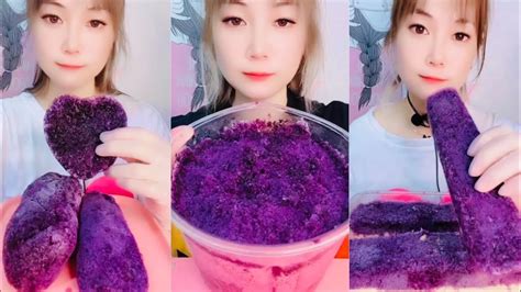 Asmr Purple Iceice Eating Youtube