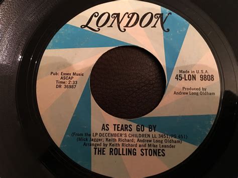 The Rolling Stones As Tears Go By 1965 Vinyl Discogs