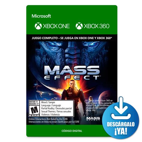 Mass Effect Xbox One Xbox 360 Juego Completo Descargable Office Depot