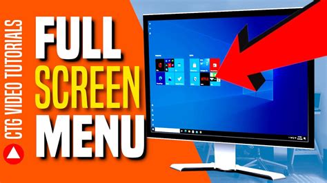 How To Make Windows 10 Start Menu Full Screen Easy Youtube
