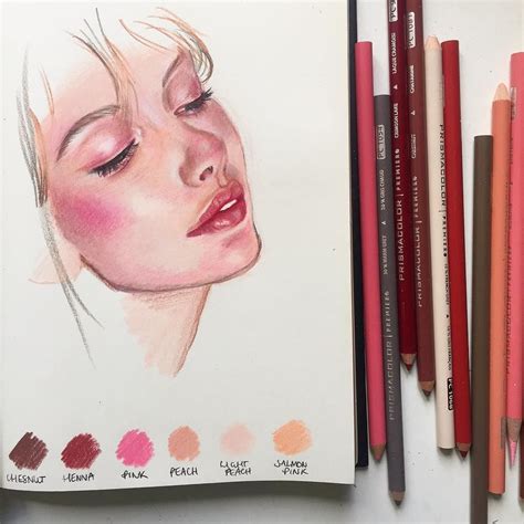 Vibrant Skin Palettes Capturing The Beauty Of Color Pencil Art